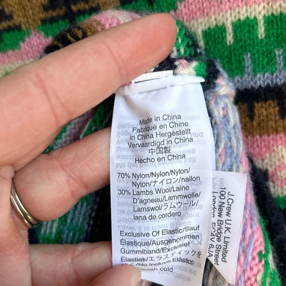 J. Crew LG wool blend colorful fair isle print Pull on Sweater Skirt. Office - Picture 5 of 8